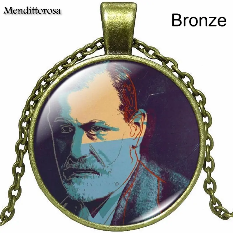 Модное Длинное Ожерелье Sigmund Freud с серебряным покрытием подарок для дочери на