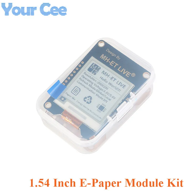1,54 дюймовый электронный бумажный модуль E-Ink дисплей экран Diy комплект модуль Черный Белый Цвет SPI поддержка Global/часть обновления