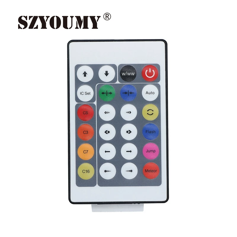 SZYOUMY с 24-мя клавишами DC 5 V-12V ИК-пульт дистанционного управления Управление WS2812B