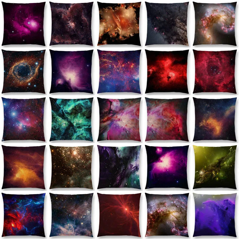 

2017 New Amazing Night Sky Gorgeous Nebula Colorful Galaxy Mysterious Universe Cushion Cover Home Decor Sofa Throw Pillow Case