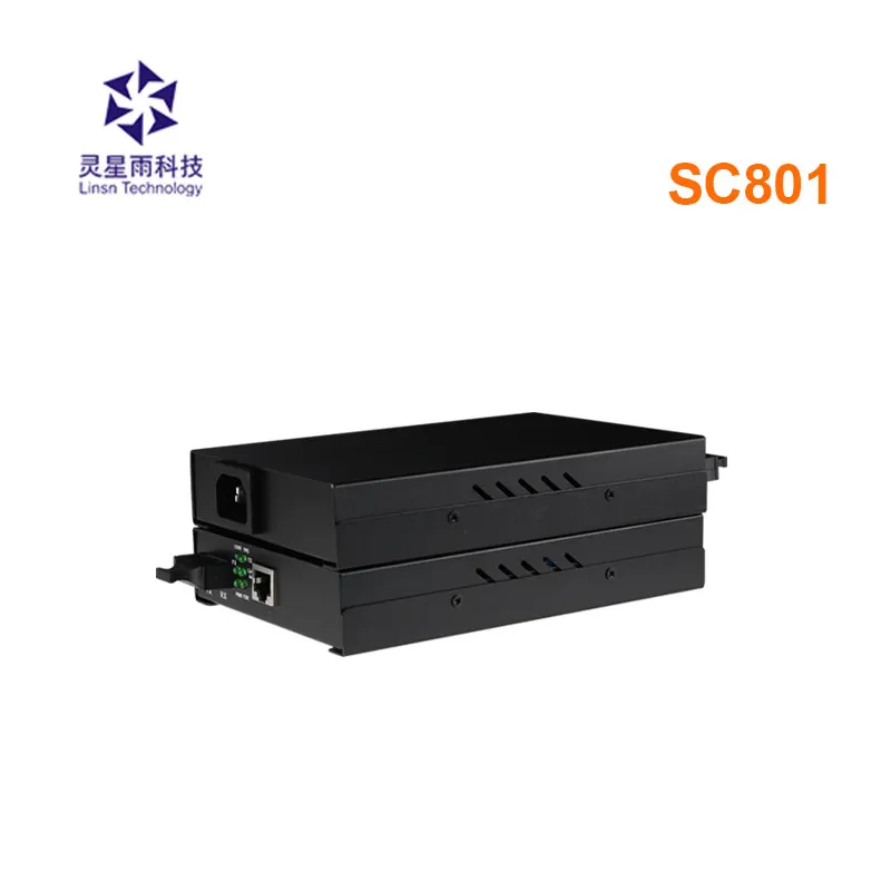 Linsn SC801 одномодовый светодиодный волоконный преобразователь с поддержкой
