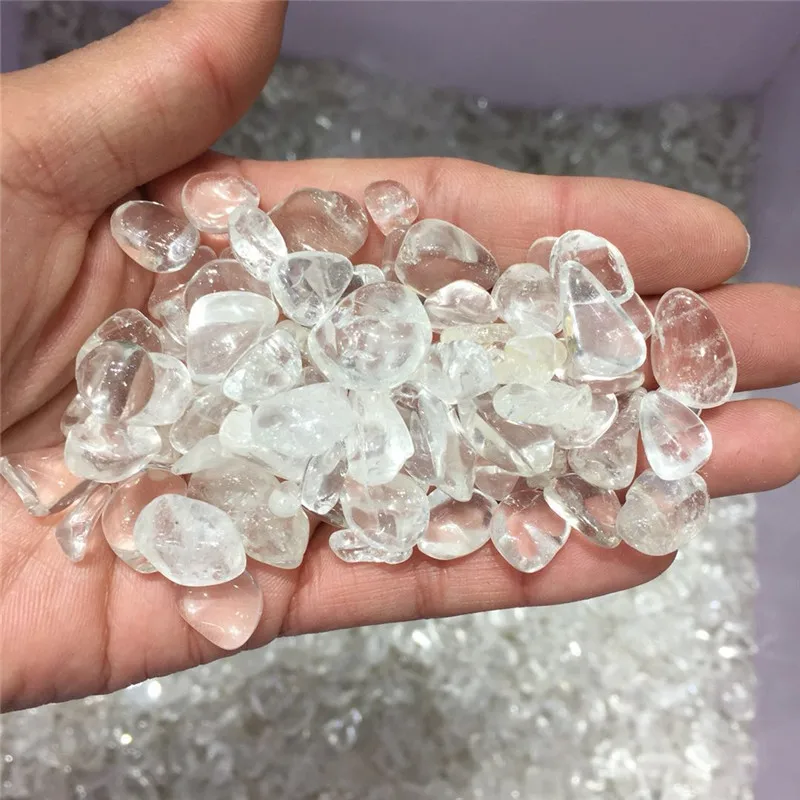100g top quality 100% Natural rock clear quartz tumble crystal mineral reiki healing loose gemstone wholesale | Дом и сад