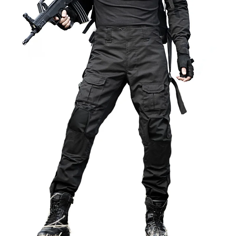 Only Pants Военные тактические брюки мужские Мульти карманные Панталоны лягушка КАРГО КАМУФЛЯЖ рабочие брюки армейский Охотник SWAT Combat CS Брюки наколенники - Цвет: Only Pants