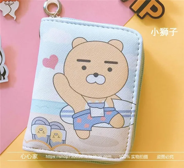 6short purse Мультяшный кожаный кошелек на молнии для девочек, кошелек для монет, медведь, кот, арбуз, фрукты, летняя женская модная сумка для денег, дамские смарт-кошельки для карт - Цвет: 6short purse