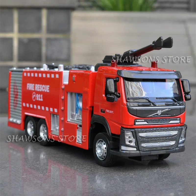 1:50 Diecast металлические модельные игрушки насосная станция с пожарной машиной