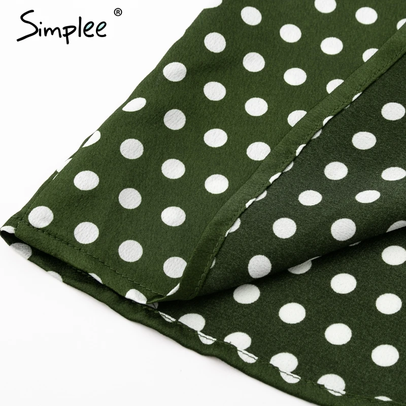 Simplee Элегантный рюшами подол длинная юбка-годе Высокая талия корейской моды dot