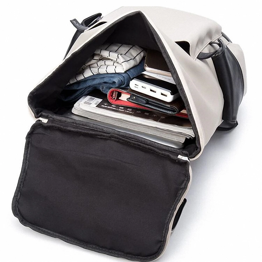 

Unisex Business Casual Backpacks Travel Bag PU Leather Men's Fashion Shoulder Bags Teenager Backpack Men Leisure LI-2472