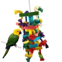 bird toys parrot toy pet bird chewing toy parrot cage knots block natural wood hanging parakeet swing bird parrot toy