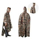 Плащ-рюкзак 3 в 1, водонепроницаемый дождевик с капюшоном, для пеших прогулок, велоспорта, плащ от дождя