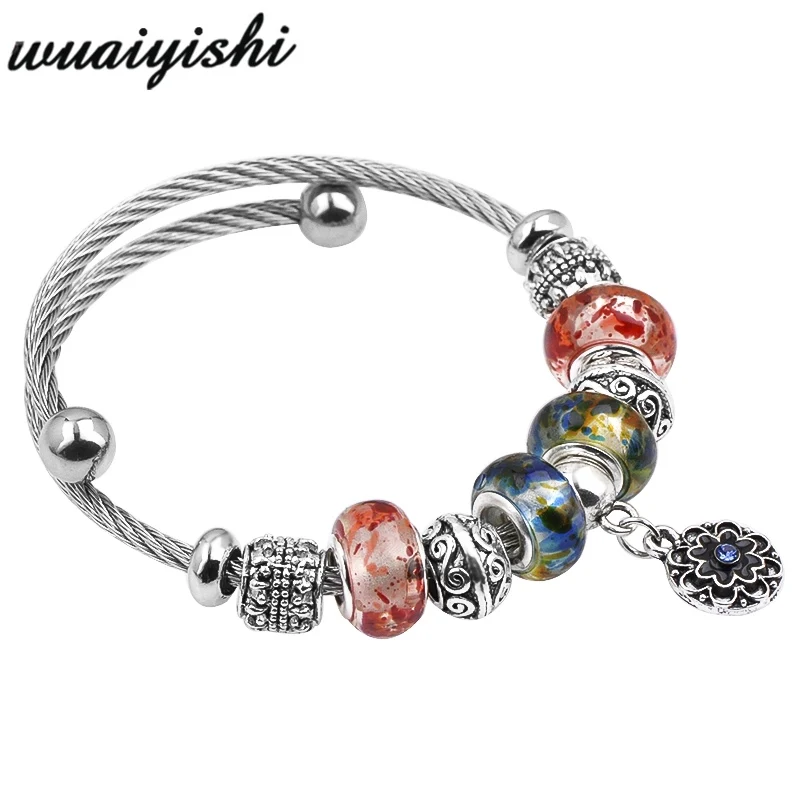 

Romantic Love DIY Charm Bracelet Love Heart Key and Lock Brand Bracelet for Women Jewelry Christmas New Year's Gift PDA-159