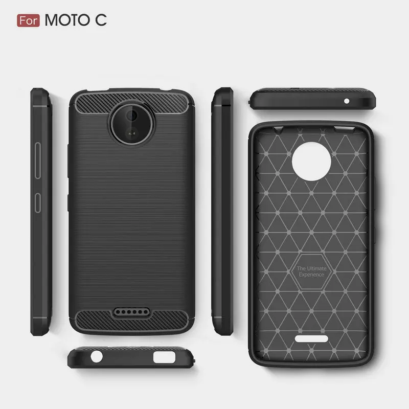 Тонкий защитный чехол для Motorola Moto C XT1750 XT1754 XT1755 XT1758 Plus противоударный кожаный