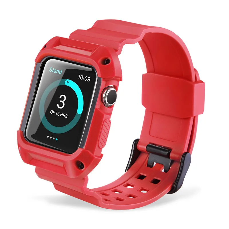 Обновленный новый двухцветный встроенный ТПУ резиновый ремешок для часов