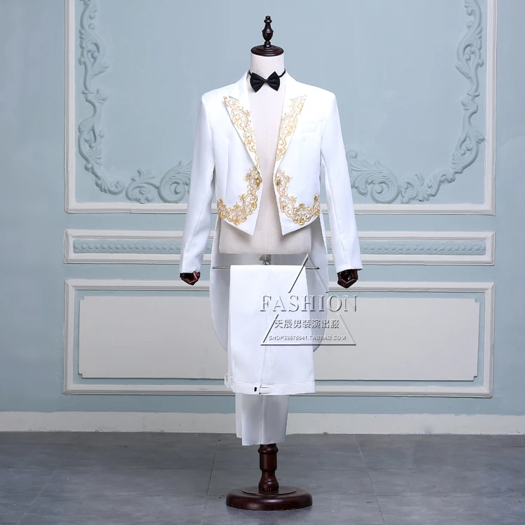 Новинка 2018 мужской смокинг Паркетный костюм певец хор проводник сценические