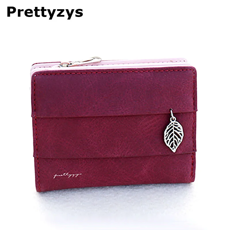 Prettyzys короткие женские кошельки сумка студенческий симпатичный однотонный
