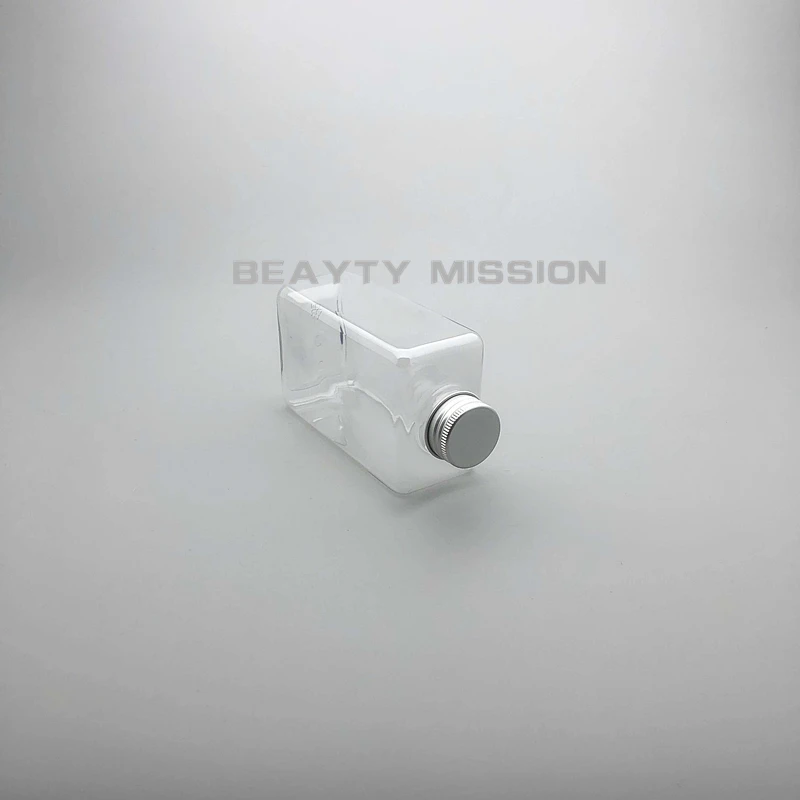 BEAUTY MISSION Clear 300 мл 15 шт. пустая квадратная плоская бутылка для сока воды, алюминиевая крышка ПЭТ утолщение многоразового творчества бутылки