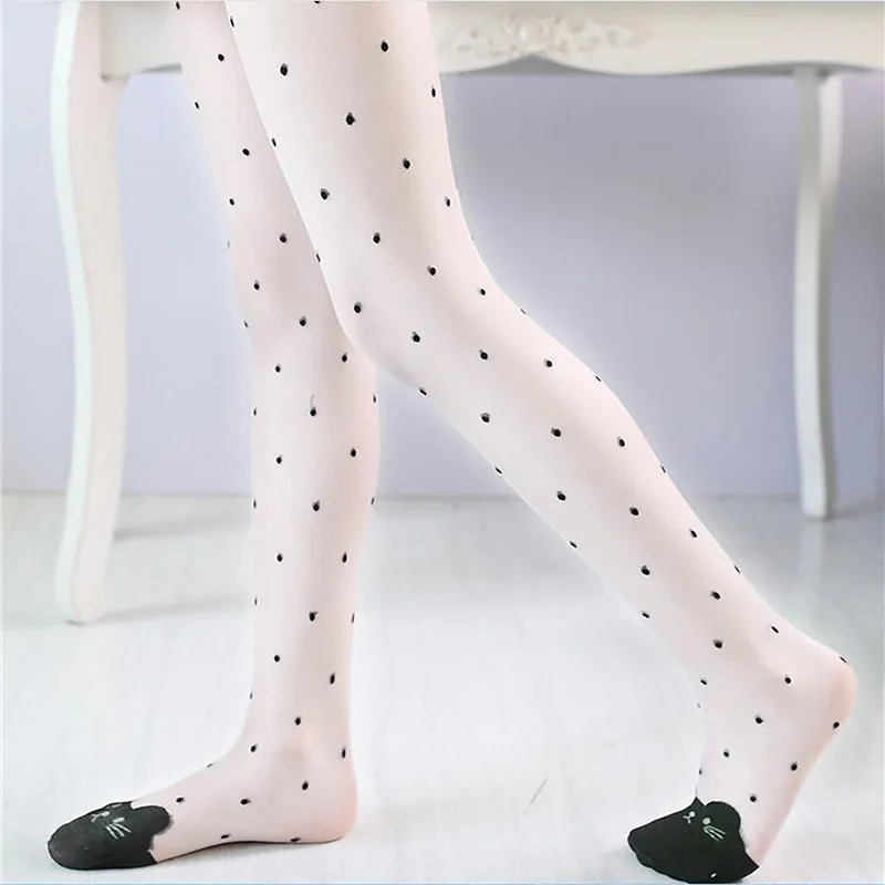 Весенне-летние колготки для девочек тонкие шелковые с рисунком детские ярких