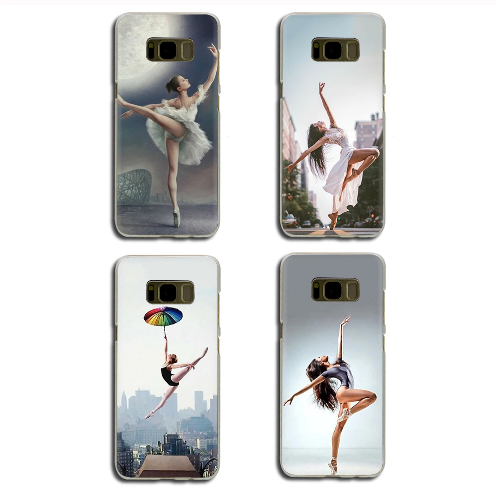 Балетки для танцев Обувь девочек Жесткий чехол телефона Samsung Galaxy S6 7 Edge S8 9 Plus S10 E