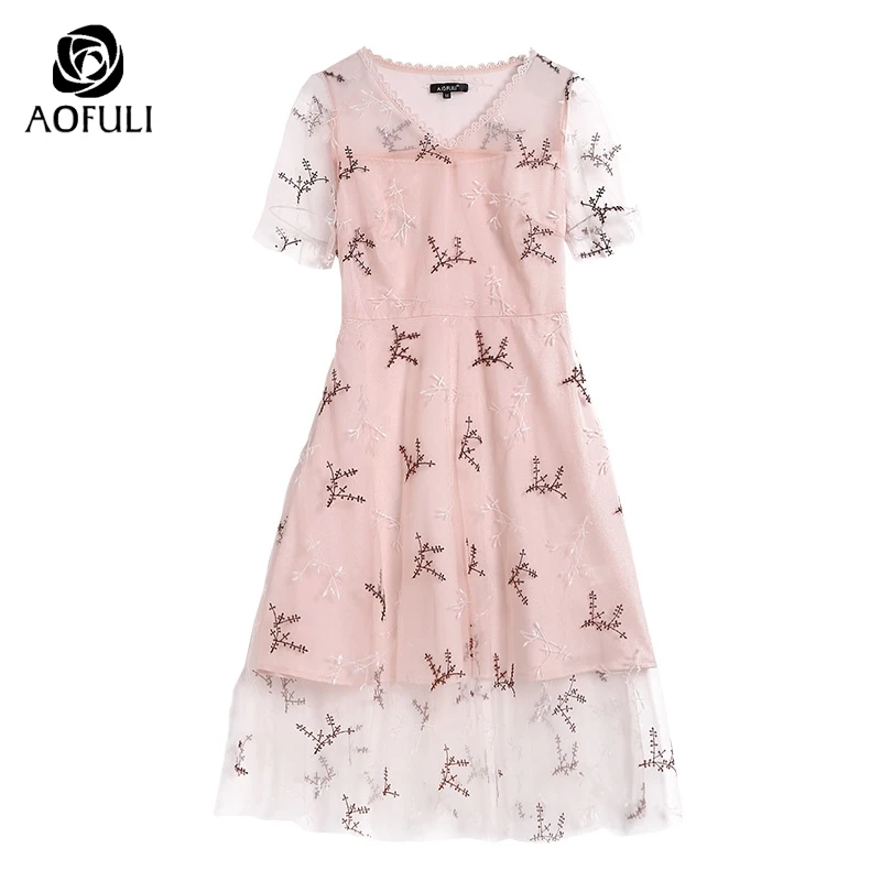 Размер s/M/L/XL сексуальное женское вечернее платье с короткими рукавами вышивкой