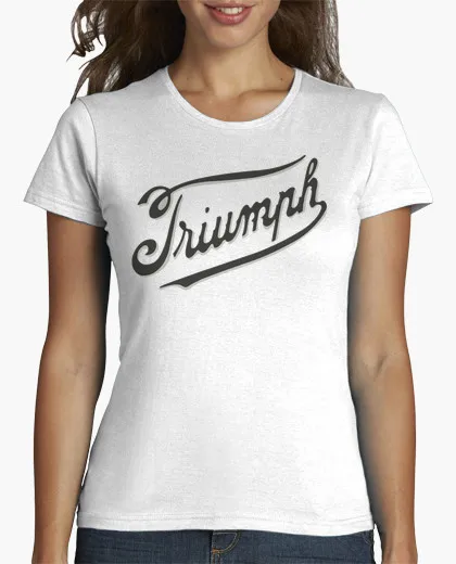 Весна лето Продажа женская футболка TRIUMPH СТАРИННЫЕ девушка Короткие Печати