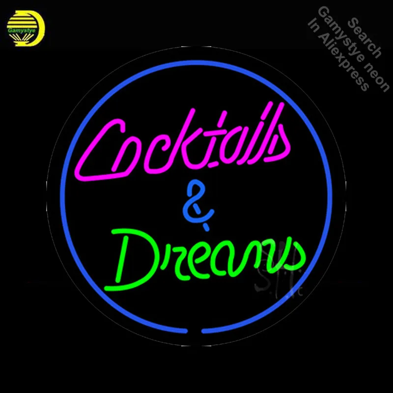 

NEON SIGN For Cocktail Dreams neon Light Sign Beer Advertise Window for sale light Dropshipping retro neon LAMPS lights interior