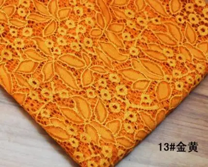 dark yellow 15 цветов нежные кружевные утолщенные тканевые эластичные выдалбливают цветы DIY торт юбка ткань RS132 - Цвет: dark yellow