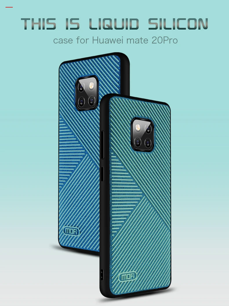 Чехол для huawei mate 20 Pro, MOFI huawei mate 20, силиконовый чехол в полоску, чехол для задней панели mate 20pro, противоскользящий эпоксидный чехол