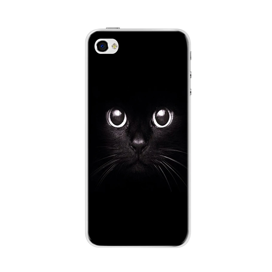 Темно-красный Чехол для Apple iphone 5s se 4s 4, чехол для iphone 5s 6 6 S, чехол для телефона, мягкий силиконовый чехол с котом, милый чехол для iphone 5s 5 - Цвет: Темно-красный