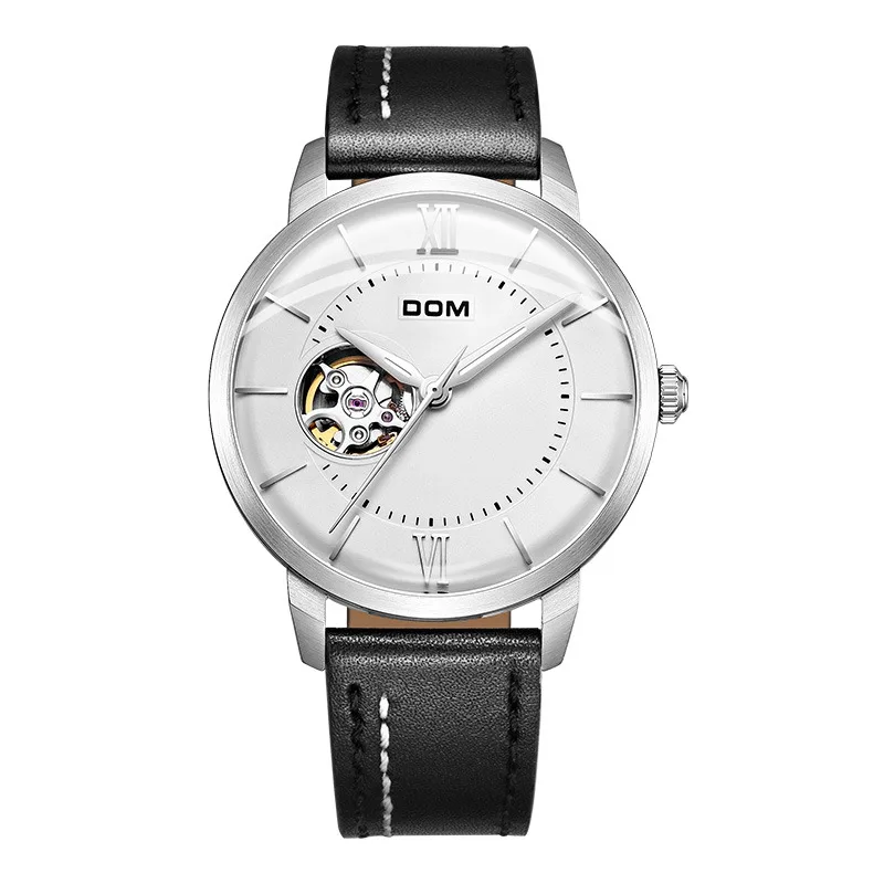 M-8120L-7M DOM Мужские механические часы Роскошные модные минимализм наручные часы водонепроницаемые из нержавеющей стали мужские часы Relogio Masculino M-8120 - Цвет: M-8120L-7M