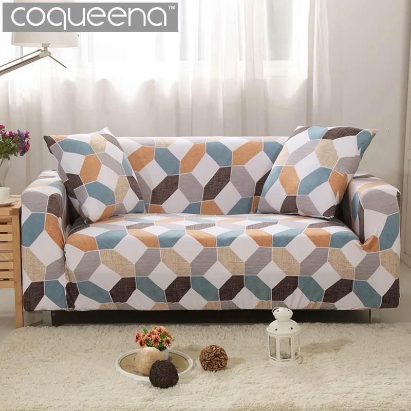 Coqueena™ Чехол на диван растягивающийся универсальный геометрический узорм