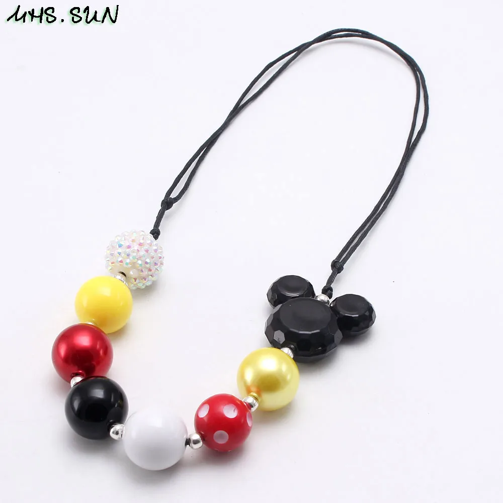 one necklace MHS. SUN, милое детское ожерелье из мультфильма «сделай сам», для детей, массивное ожерелье из бусин и браслетов, Модное детское ювелирное изделие из веревки - Окраска металла: one necklace
