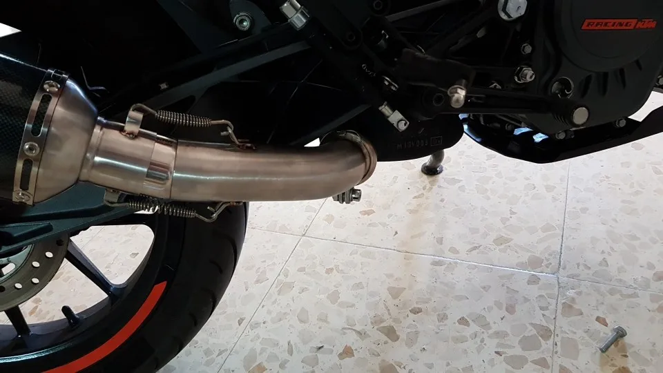 Мотоциклетная выхлопная средняя труба без шнуровки для KTM DUKE 390 250 125 DUKE390 RC390 slip-on