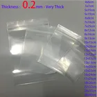 Прозрачный пластиковый пакет на молнии, толстый, самоуплотняющийся, на молнии, многоразовый, упаковка для пищевых продуктов