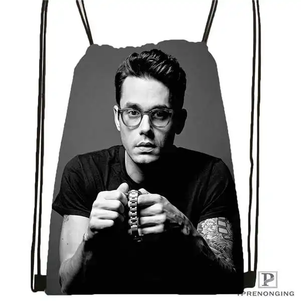 Custom john mayer @ 01 Drawstring рюкзак сумка милый детский (Черная задняя часть) 31x40 см #180611 03