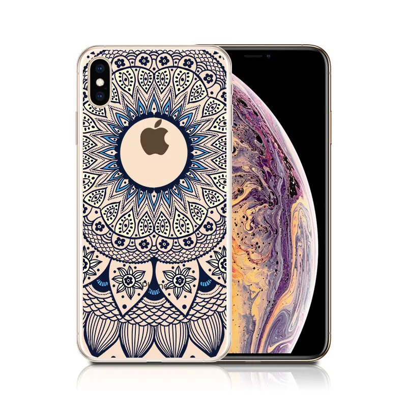 FORLAS Elegant Patterned case for iphone xs max soft TPU COVER Silicone iphone8 x xr Back Capa |