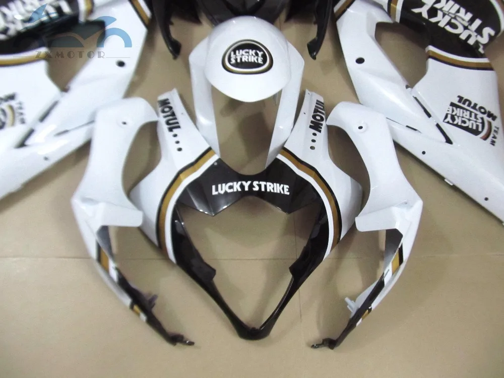 Free Custom Fairing kits for SUZUKI 2005 2006 GSX R1000 ABS motorcycle sport fairings set 05 06 GSXR1000 K5 white Lucky Strike | Автомобили