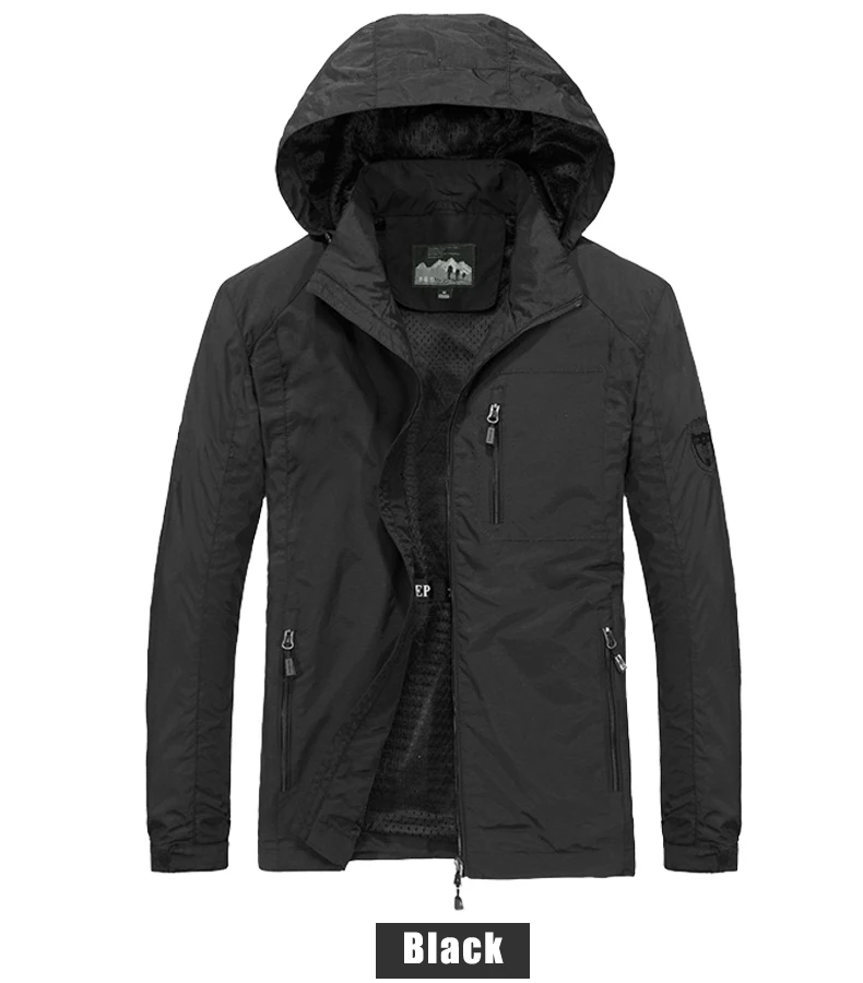 Новинка размера плюс M~ 6XL весна осень мужские повседневные худи милитари куртка мужская водонепроницаемая одежда Мужская ветровка
