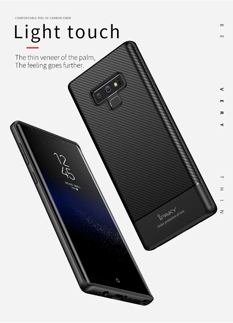 Для samsung Note 9 Чехол iPaky Coque для samsung Galaxy Note 9 чехол силиконовый чехол из углеродного волокна TPU чехол для samsung NOTE9 чехол s 6,4"