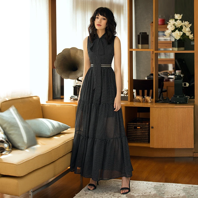 VERRAGEE женское 2017 винтажное многослойное платье сексуальное в горошек лоскутное