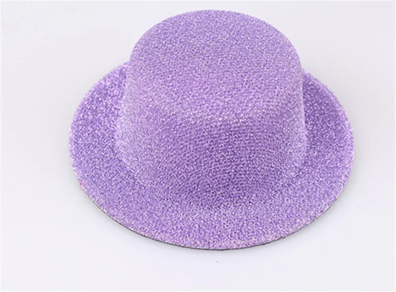 

Wholesale 12pcs/Lot 5.2"/13cm BLINGBLING Mini Hat Base DIY Party Kid Fascinator Hat Glitter Show Headwear Girl Hair Accessories