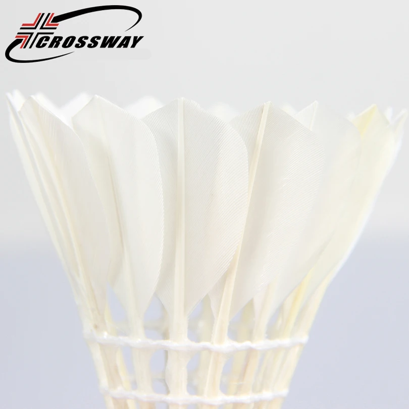 CROSSWAY 12pcs Badminton Shuttlecocks Ball Game Sport Entertainment durable duck feathers good elasticity Balls can | Спорт и