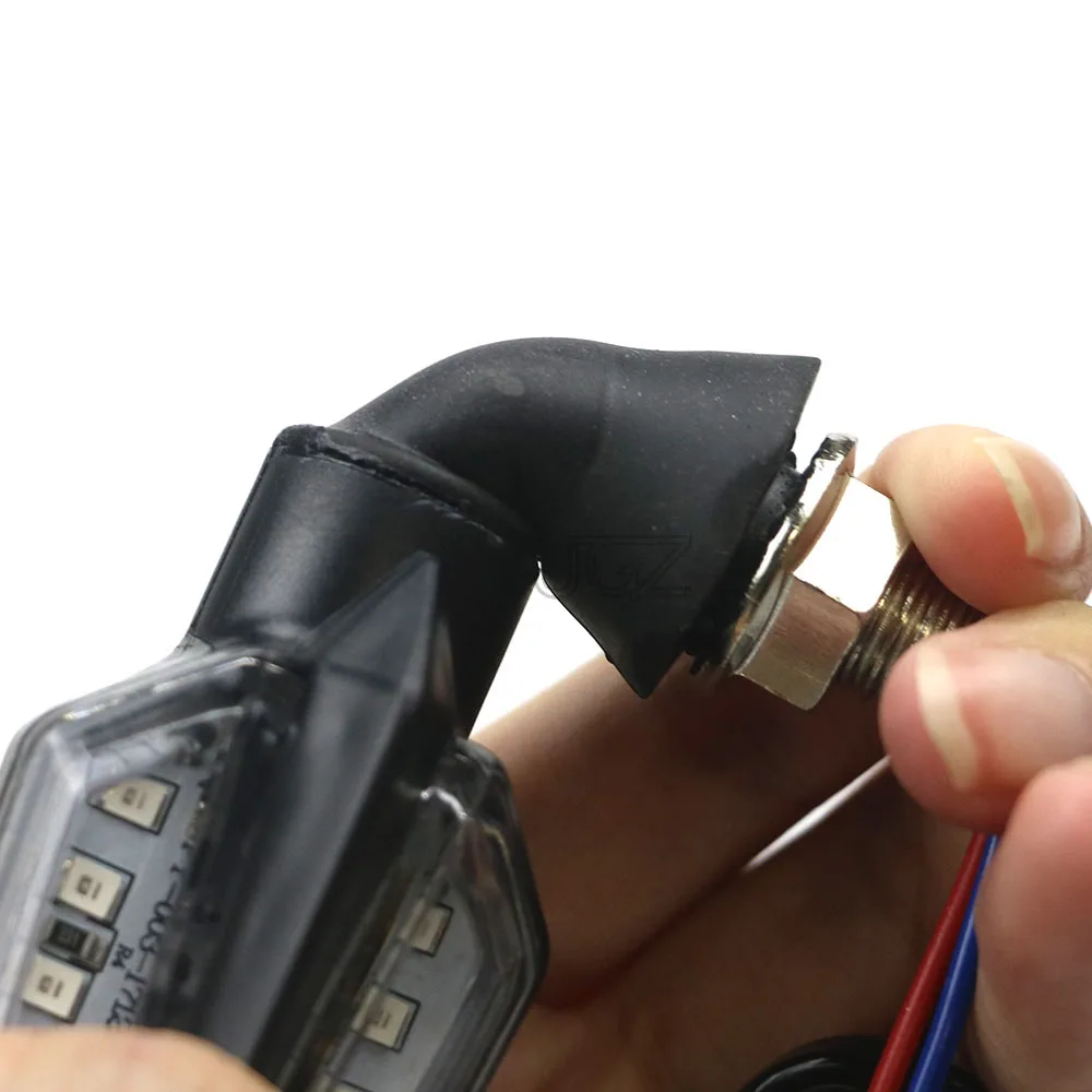 Светодиодный индикатор поворота мотоцикла 3D тридент струящийся мигалки левый и