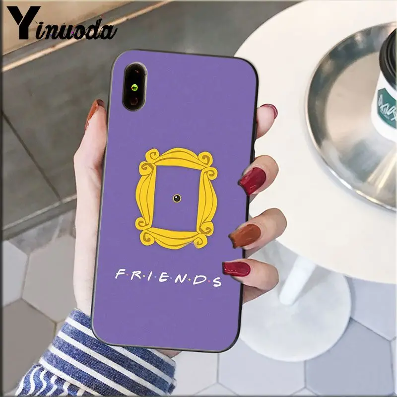 Yinuoda Центральная кофейня кофе с надписью ТВ шоу friends (Черная мягкая крышка чехол
