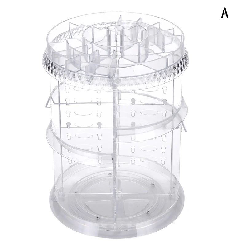 Новый прозрачный акриловый вращающихся ящик макияж коробка для хранения кисть