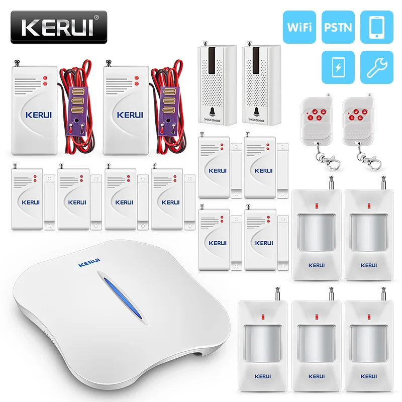 KERUI WI FI системы домашней охранной сигнализации W1 PSTN Беспроводной IOS android