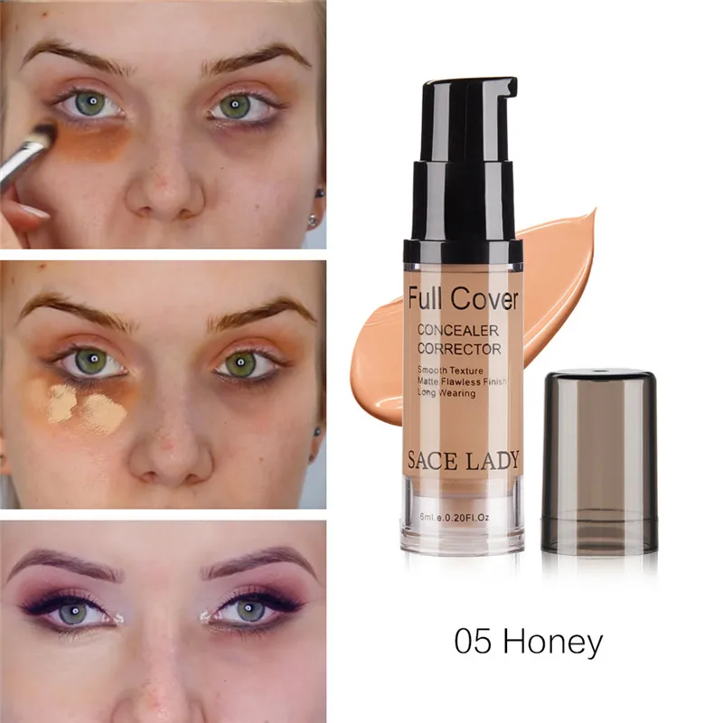 SACE LADY консилер для лица, крем, полное покрытие, макияж, Жидкий корректор, основа, макияж для глаз, темные круги, косметика для лица
