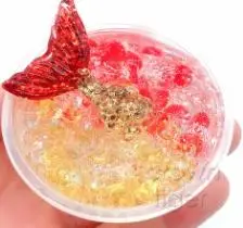 RED AND YELLOW Слизи кристальная грязь прозрачная галактика слизи Русалка Рыба lizun handgum антистрессовая игрушка для детей Детский пластилин слизи шпатлевка ge грязь - Цвет: RED AND YELLOW