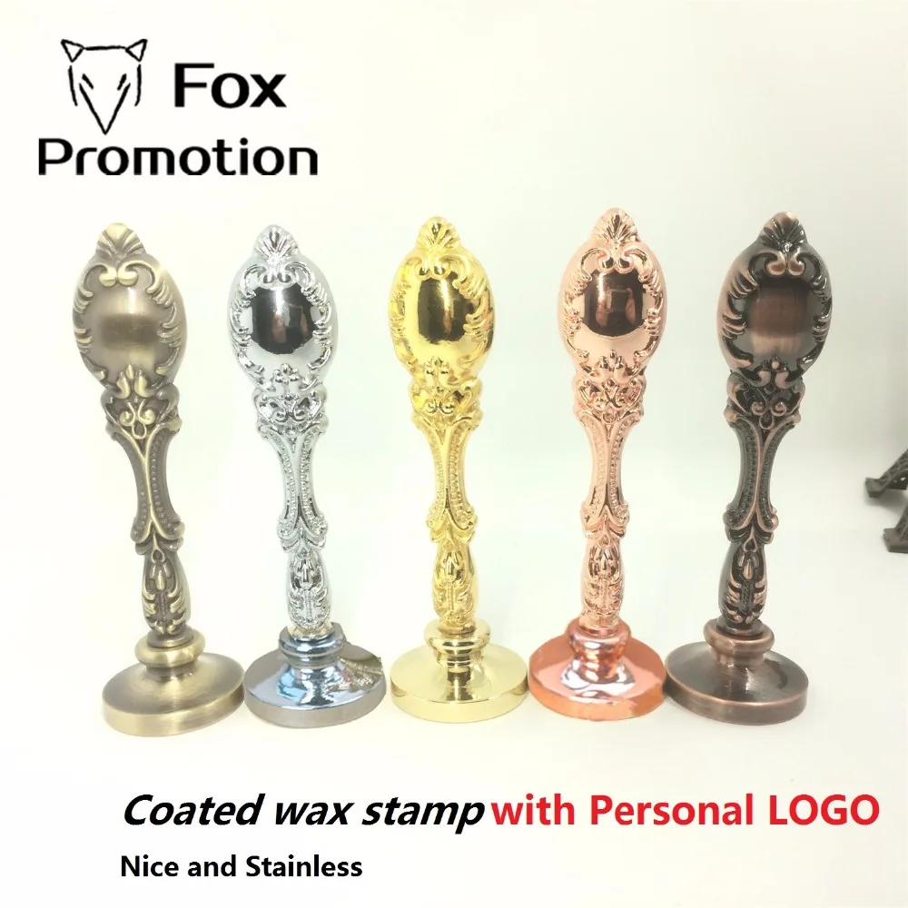 

Coated Vintage Peacock metal Wax seal stamp customized with logo,stainless 5 colors,league DIY gift ancient stamp High Quality