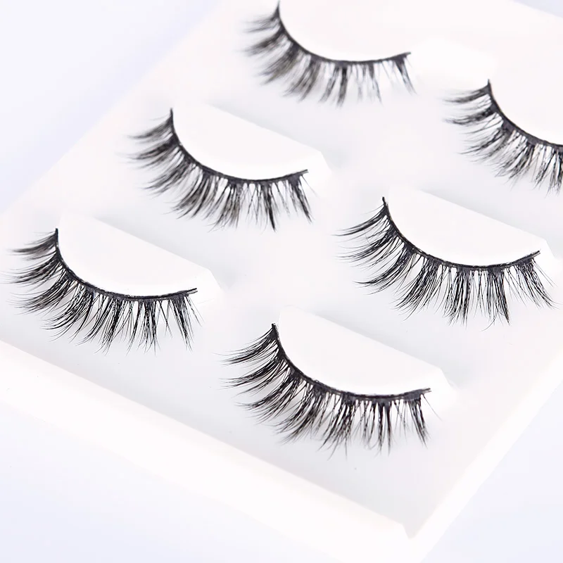 3D Мягкие толстые черные накладные ресницы для макияжа 3 пары Длинные Накладные