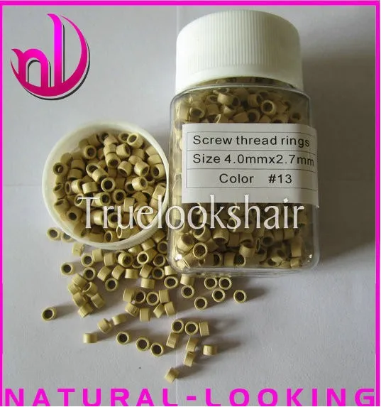 1000 шт./бутылка винтовые кольца для наращивания волос инструменты бусины