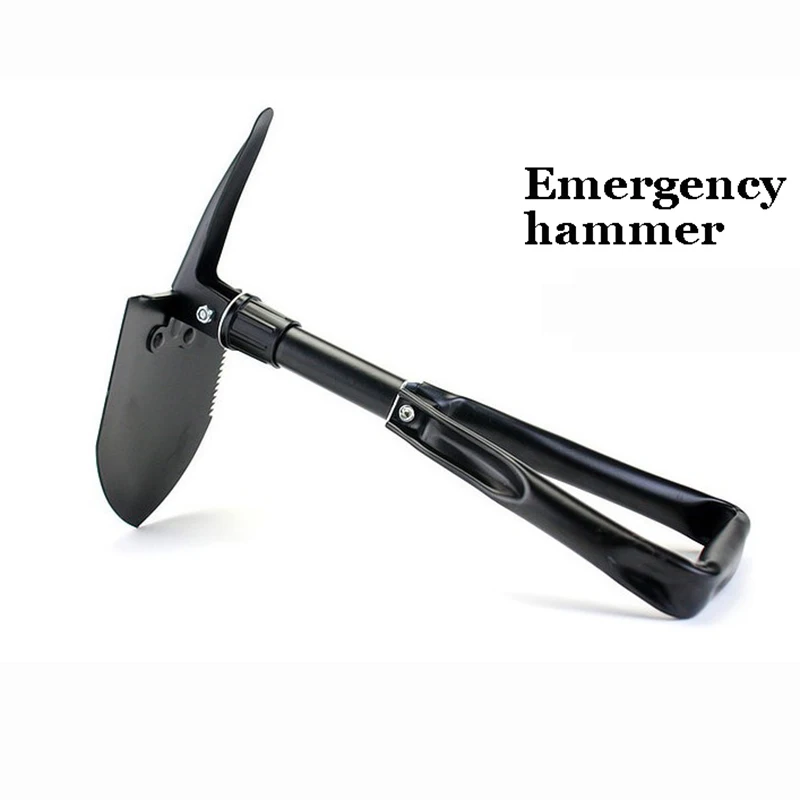 Multifunctional Car Winter Foldable Small Hoe Iron Crowbar Shovel Outdoor Emergency Bammer- 46.5*11.5cm Middle